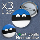 Estonia Pin Badges x3 Pack