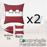 2x Latvia Pillow Cases Pack