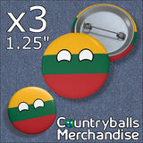 Lithuania Pin Badges x3 Pack